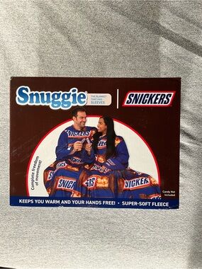 NIB Snuggie x Snickers Wearable Fleece Blanket-Official Mars Collab!